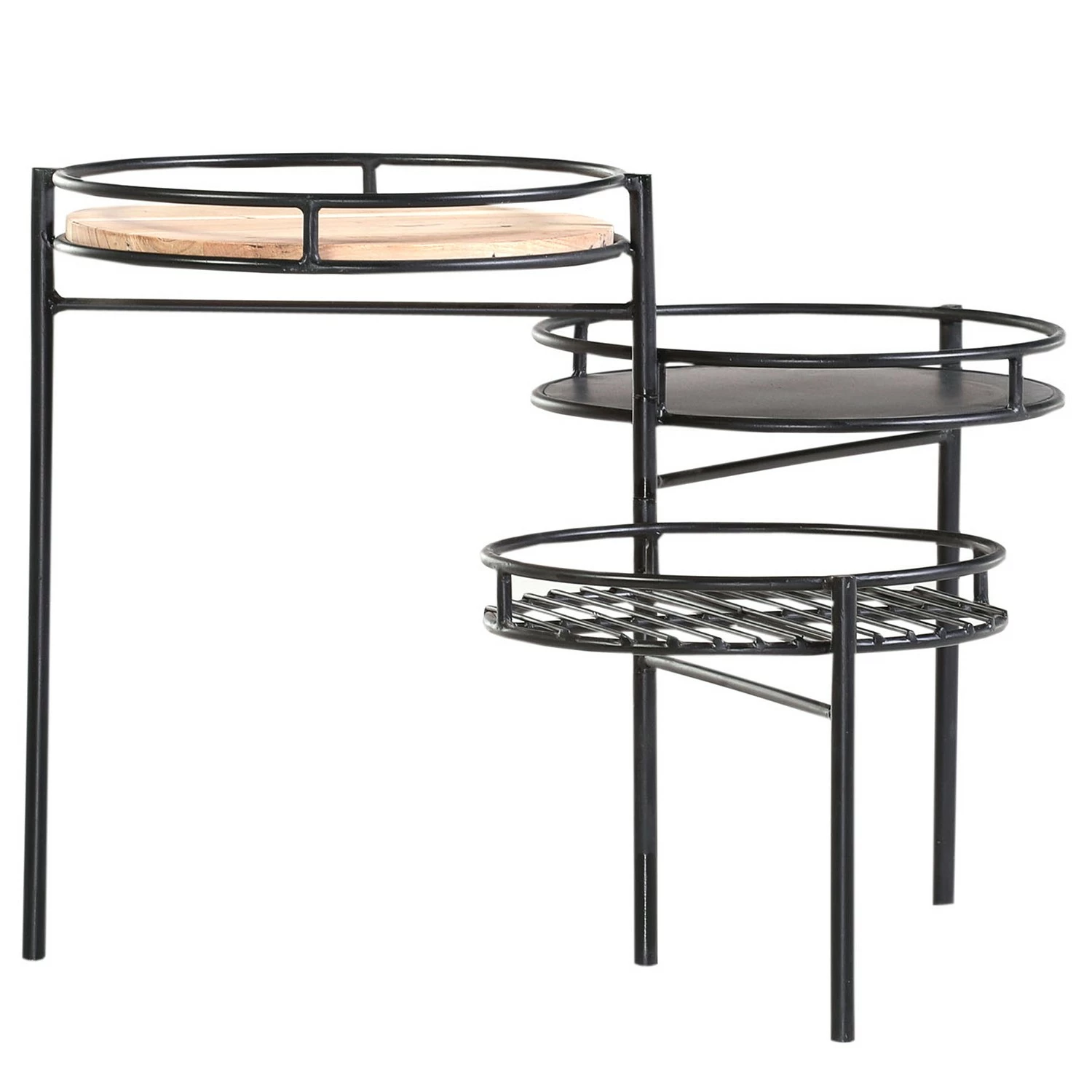 Red Living Bout de canapé Fenay III - Acacia massif / Métal - Acacia / Noir 3 Red Living Bout de canapé Fenay III - Acacia massif / Métal - Acacia / Noir