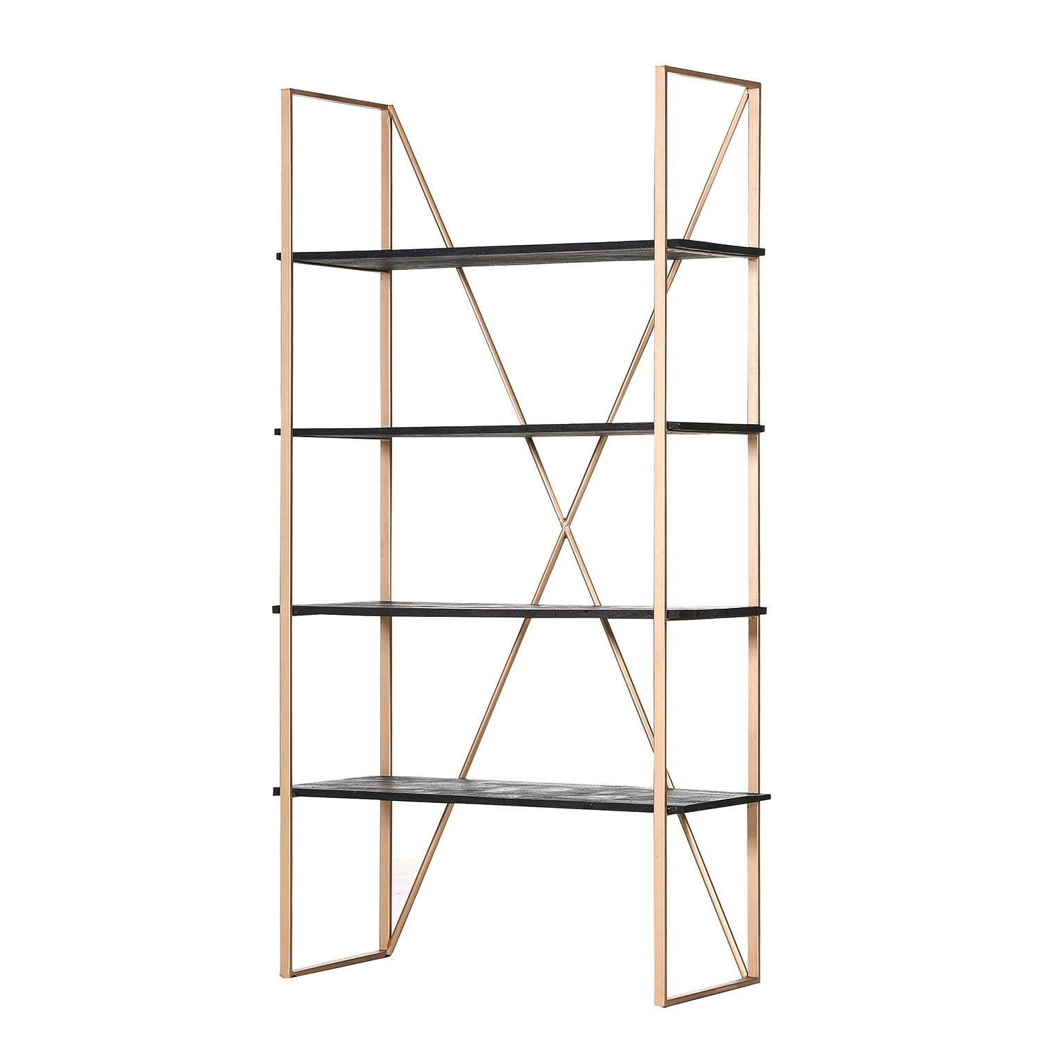 Red Living Étagère Oissel I - Acacia massif / Métal - Acacia noir / Doré 3 Red Living Étagère Oissel I - Acacia massif / Métal - Acacia noir / Doré