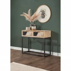 Naturoo Console Soyans - Partiellement en manguier massif / Métal - Beige / Noir -loftscape Boutique 1000240821 210909 15182900001 MOOD DETAILS P000000001000240821 mood