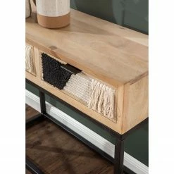 Naturoo Console Soyans - Partiellement en manguier massif / Métal - Beige / Noir -loftscape Boutique 1000240821 210909 15182900003 DETAILS P000000001000240821