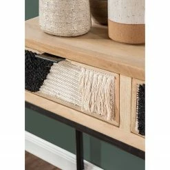 Naturoo Console Soyans - Partiellement en manguier massif / Métal - Beige / Noir -loftscape Boutique 1000240821 210909 15182900004 DETAILS P000000001000240821