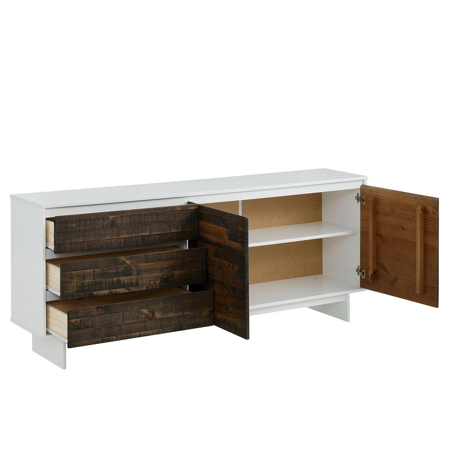 Loftscape Enfilade Marnac - Partiellement en pin massif - Pin / Blanc 4 Loftscape Enfilade Marnac - Partiellement en pin massif - Pin / Blanc – Image 2