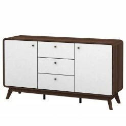 Norrwood Enfilade Chelan - Blanc / Imitation noyer