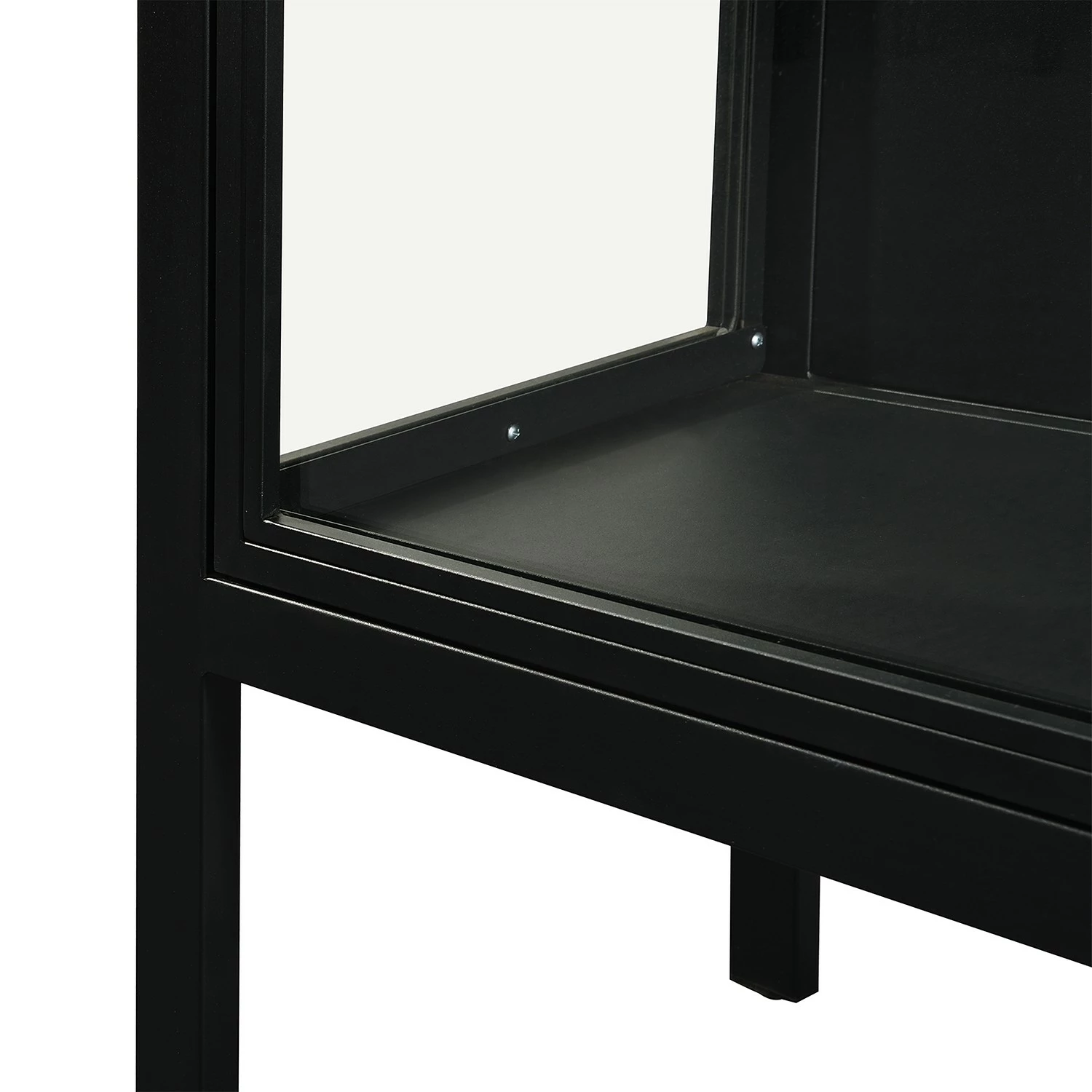 Loftscape Buffet haut Aregno - Verre / Métal - Noir - Largeur : 100 cm 8 Loftscape Buffet haut Aregno - Verre / Métal - Noir - Largeur : 100 cm – Image 6