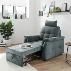 Loftscape Fauteuil de relaxation Lomme - Microfibre - Microfibre Ranu: Anthracite -loftscape Boutique 1000241652 210127 18085400094 MOOD DETAILS P000000001000241652 mood