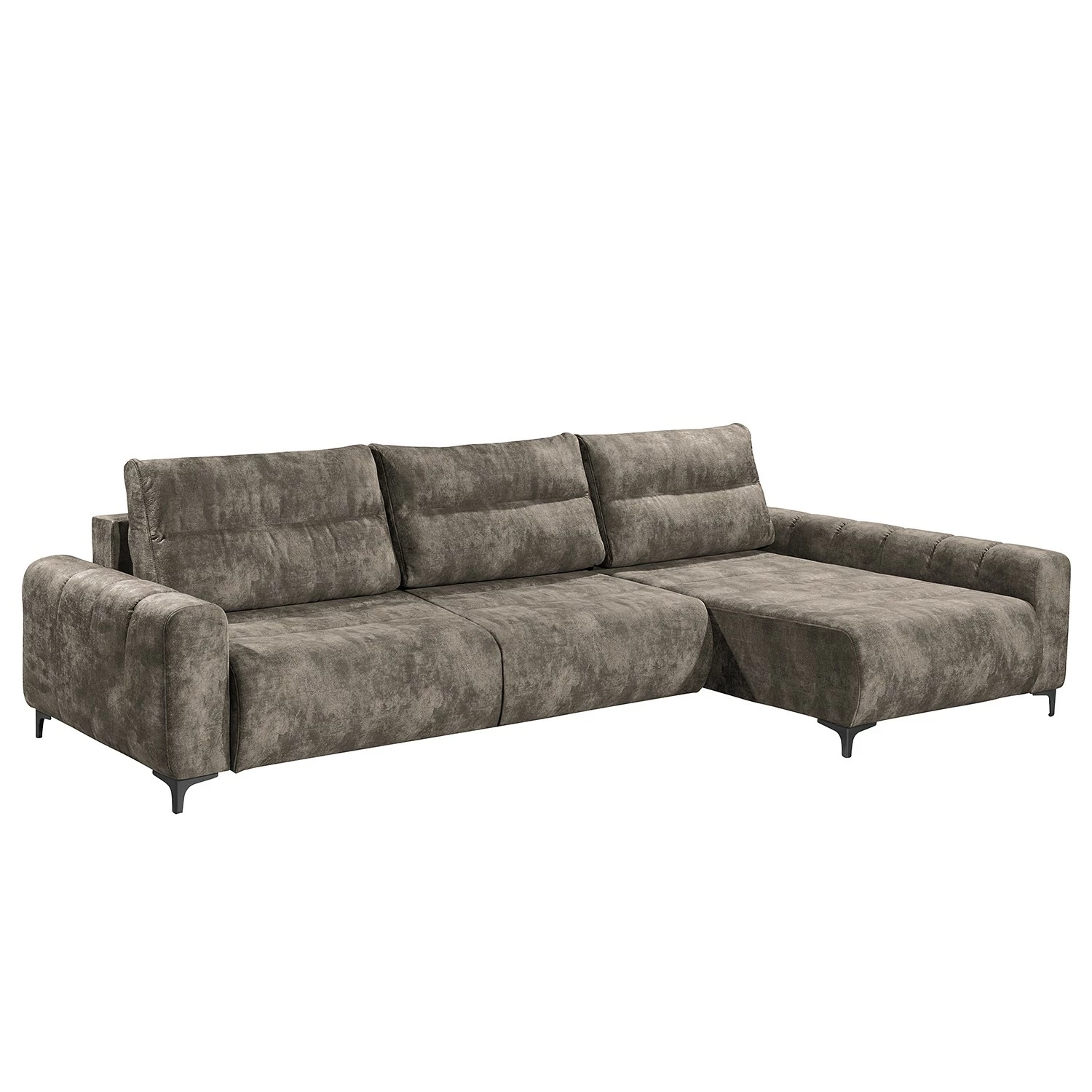 Loftscape Canapé d’angle Venouse - Velours - Velours Insa: Gris minéral - Méridienne courte à droite (vue de face) 3 Loftscape Canapé d’angle Venouse - Velours - Velours Insa: Gris minéral - Méridienne courte à droite (vue de face)