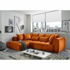 Loftscape Canapé d’angle Rifflet - Microfibre - Microfibre Salvo: Ambre -loftscape Boutique 1000241699 210127 18214800600 MOOD DETAILS P000000001000241699 mood