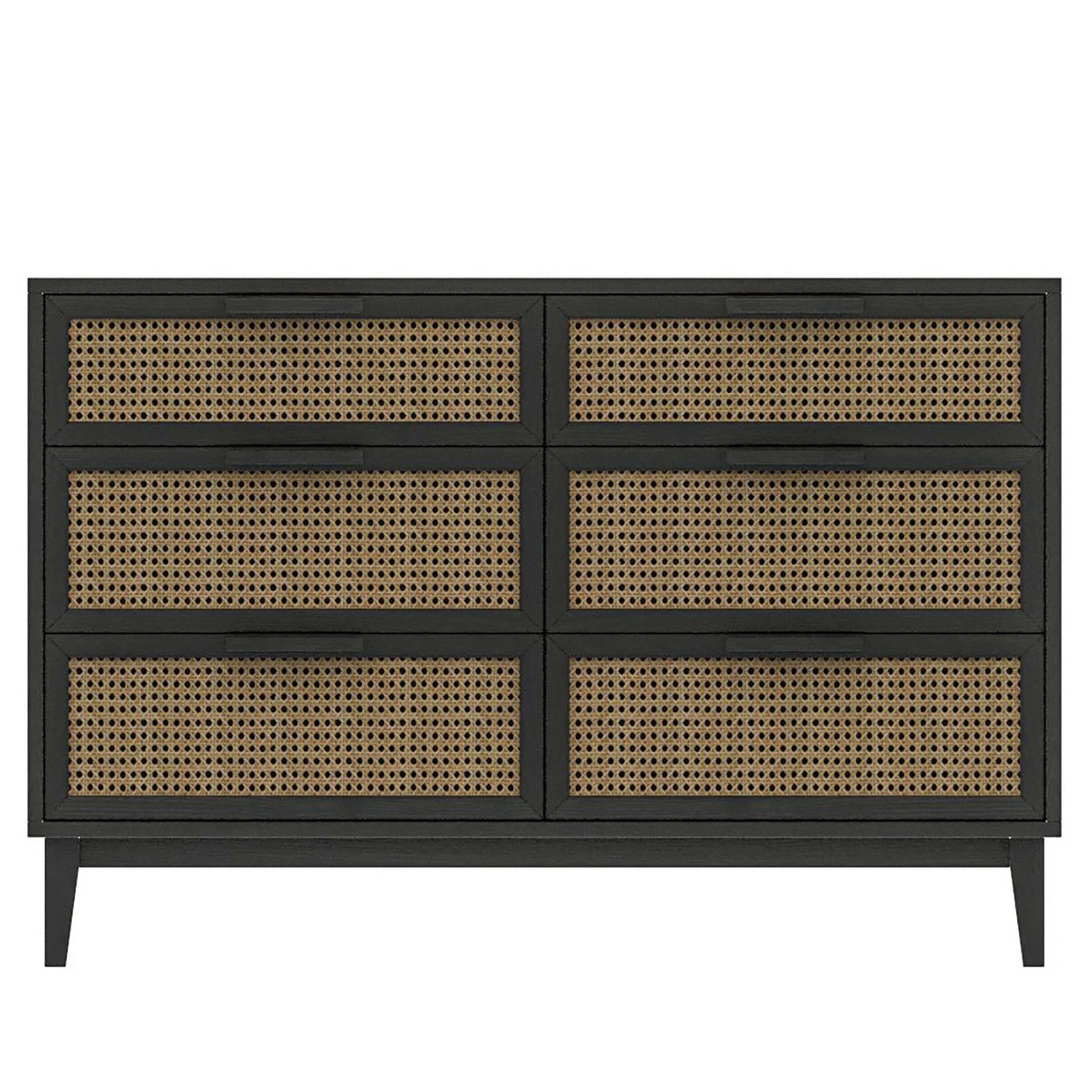 Studio Copenhagen Commode Canee III - Cannage / Placage en bois véritable - Naturel / Chêne noir 4 Studio Copenhagen Commode Canee III - Cannage / Placage en bois véritable - Naturel / Chêne noir – Image 2