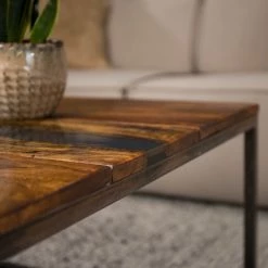 Wolf-Möbel Table basse Tarnac - Acacia massif / Métal - Gris -loftscape Boutique 1000243196 220621 021 MOOD DETAILS P000000001000243196 mood