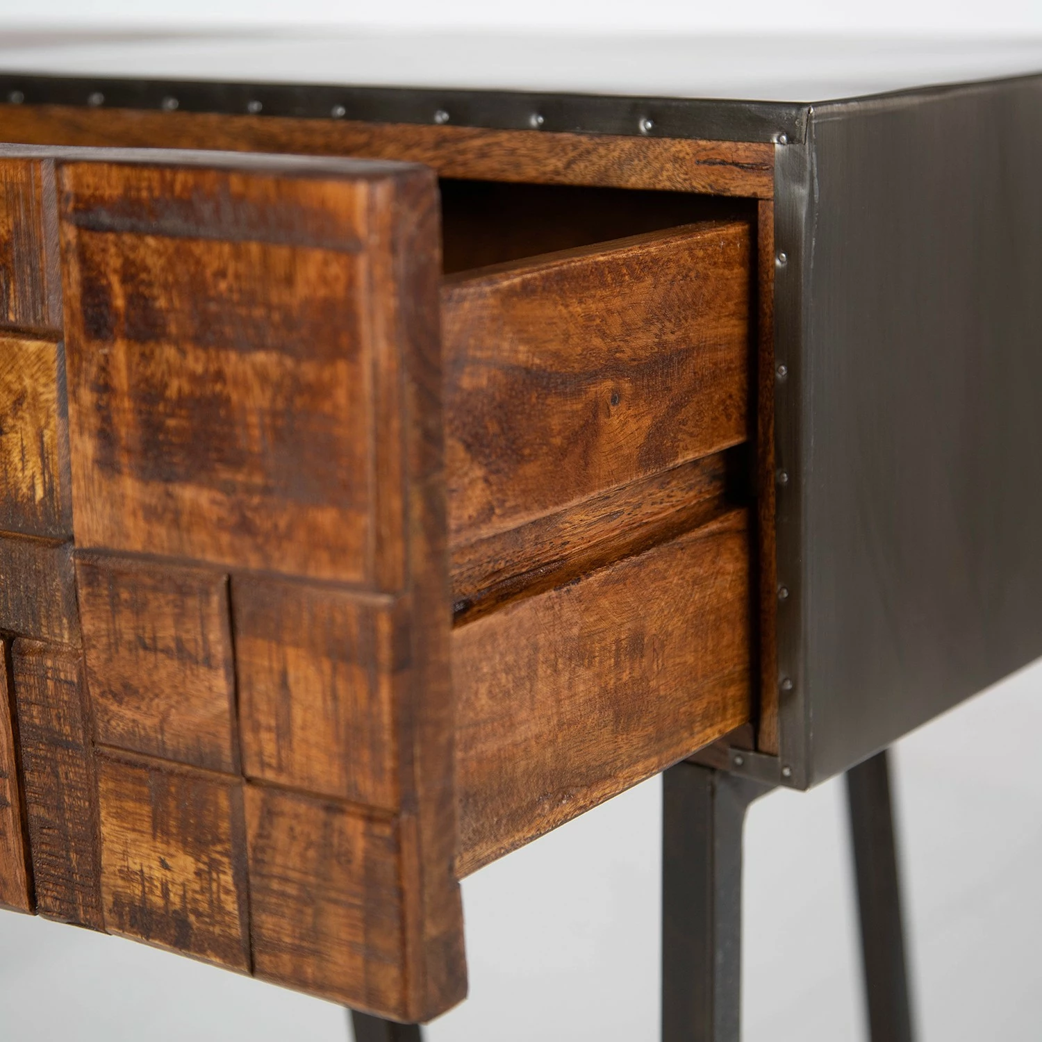 Wolf-Möbel Console Bazac - Acacia massif - Acacia / Gris foncé 12 Wolf-Möbel Console Bazac - Acacia massif - Acacia / Gris foncé – Image 10