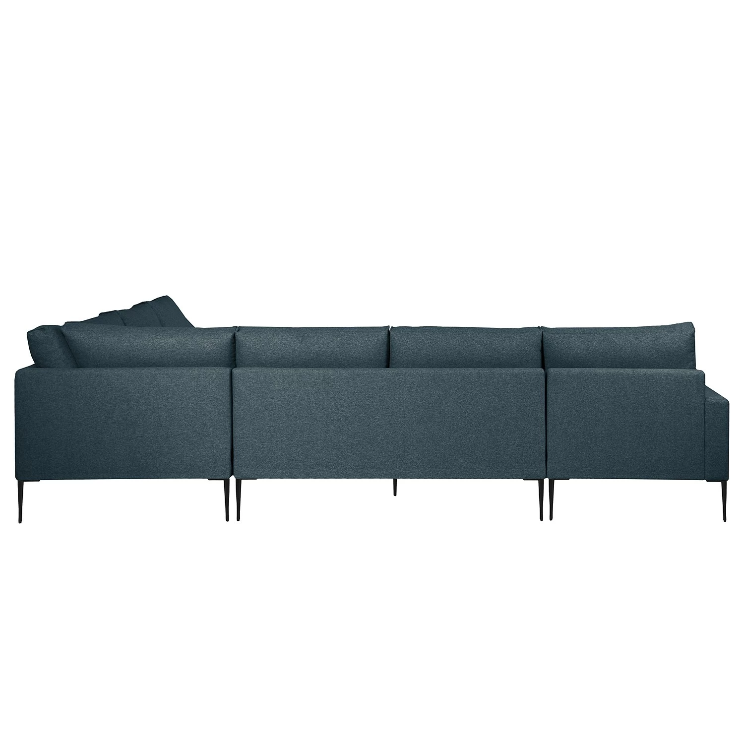 Fredriks Canapé panoramique Garlin - Tissu - Tissu Sogol: Bleu foncé - Méridienne courte à gauche / longue à droite (vue de face) 6 Fredriks Canapé panoramique Garlin - Tissu - Tissu Sogol: Bleu foncé - Méridienne courte à gauche / longue à droite (vue de face) – Image 4