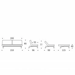 Innovation Möbel Canapé convertible Splitback Eik - Tissu Mixed Dance : Light Blue - Chêne clair 23 Innovation Möbel Canapé convertible Splitback Eik - Tissu Mixed Dance : Light Blue - Chêne clair -loftscape Boutique 1000244285 210218 14582900108 SKETCH DETAILS P000000001000244285 sketch