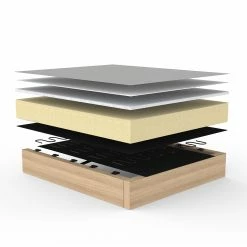 Innovation Möbel Fauteuil convertible Cubed - Tissu Linen: 612 Sand Grey - Chrome brillant -loftscape Boutique 1000244293 210319 10172200025 DETAILS P000000001000244293