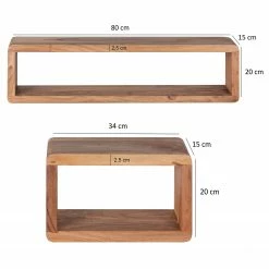 Naturoo Étagères murales Maulaix (lot de 3) - Acacia massif -loftscape Boutique 1000244864 210202 14534300099 SKETCH DETAILS P000000001000244864 sketch