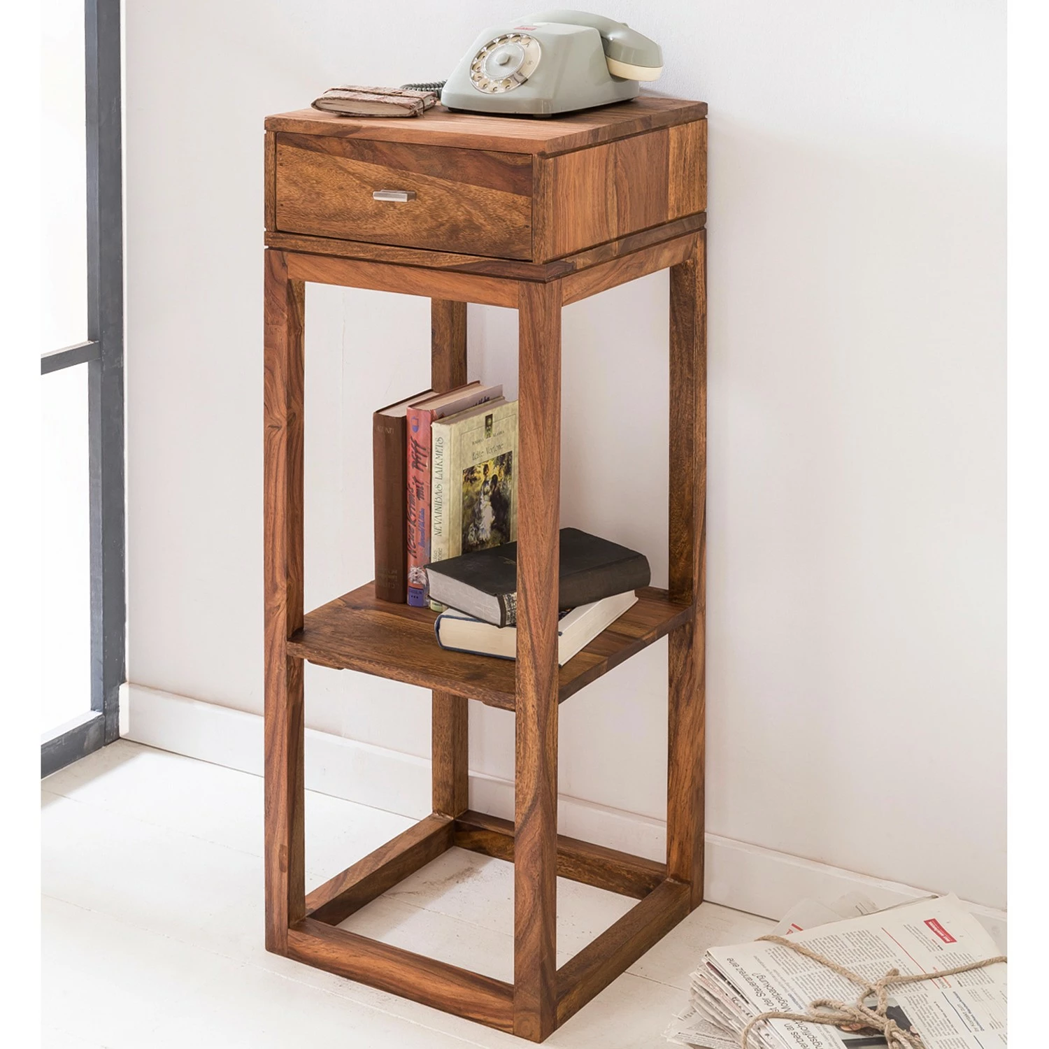 Naturoo Bout de canapé Verniolle IV - Sheesham massif 4 Naturoo Bout de canapé Verniolle IV - Sheesham massif – Image 2