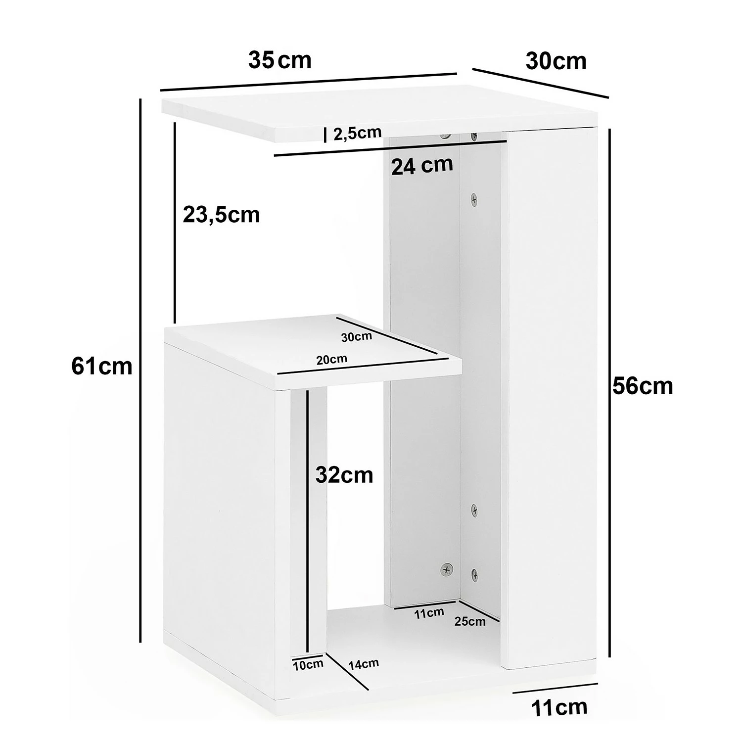 Loftscape Bout de canapé Vernusse - Blanc 9 Loftscape Bout de canapé Vernusse - Blanc – Image 7