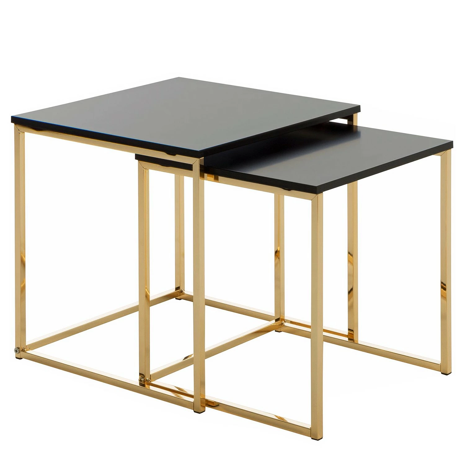 Loftscape Tables gigognes Menville (lot de 2) - Noir / Doré rosé 3 Loftscape Tables gigognes Menville (lot de 2) - Noir / Doré rosé