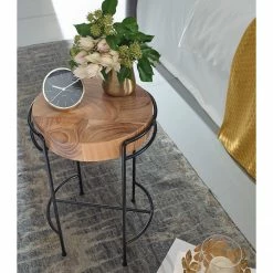 Red Living Bout de canapé Helette - Acacia massif / Métal - Acacia / Noir 9 Red Living Bout de canapé Helette - Acacia massif / Métal - Acacia / Noir -loftscape Boutique 1000244891 210202 15020800275 MOOD DETAILS P000000001000244891 mood