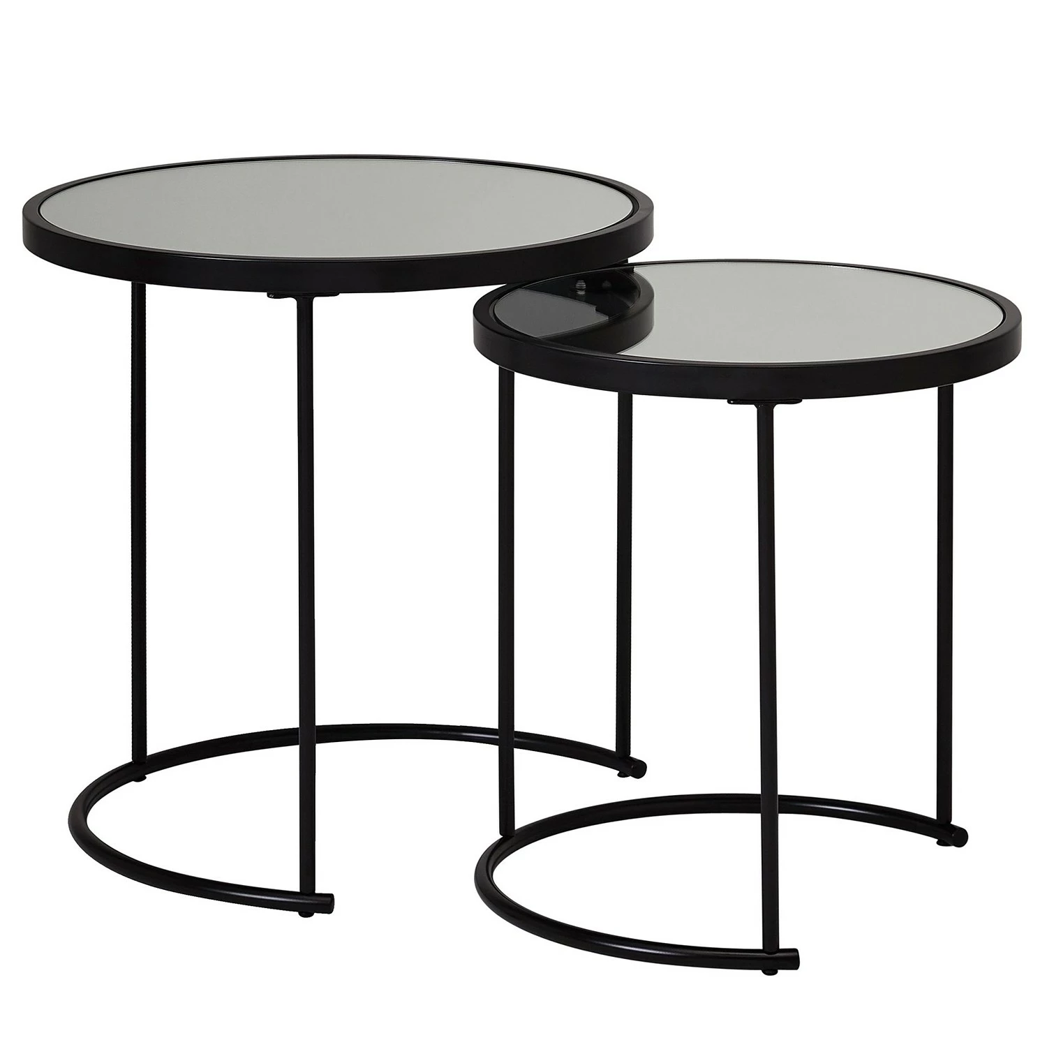 Loftscape Bout de canapé Menglon - Verre / Métal - Noir 3 Loftscape Bout de canapé Menglon - Verre / Métal - Noir