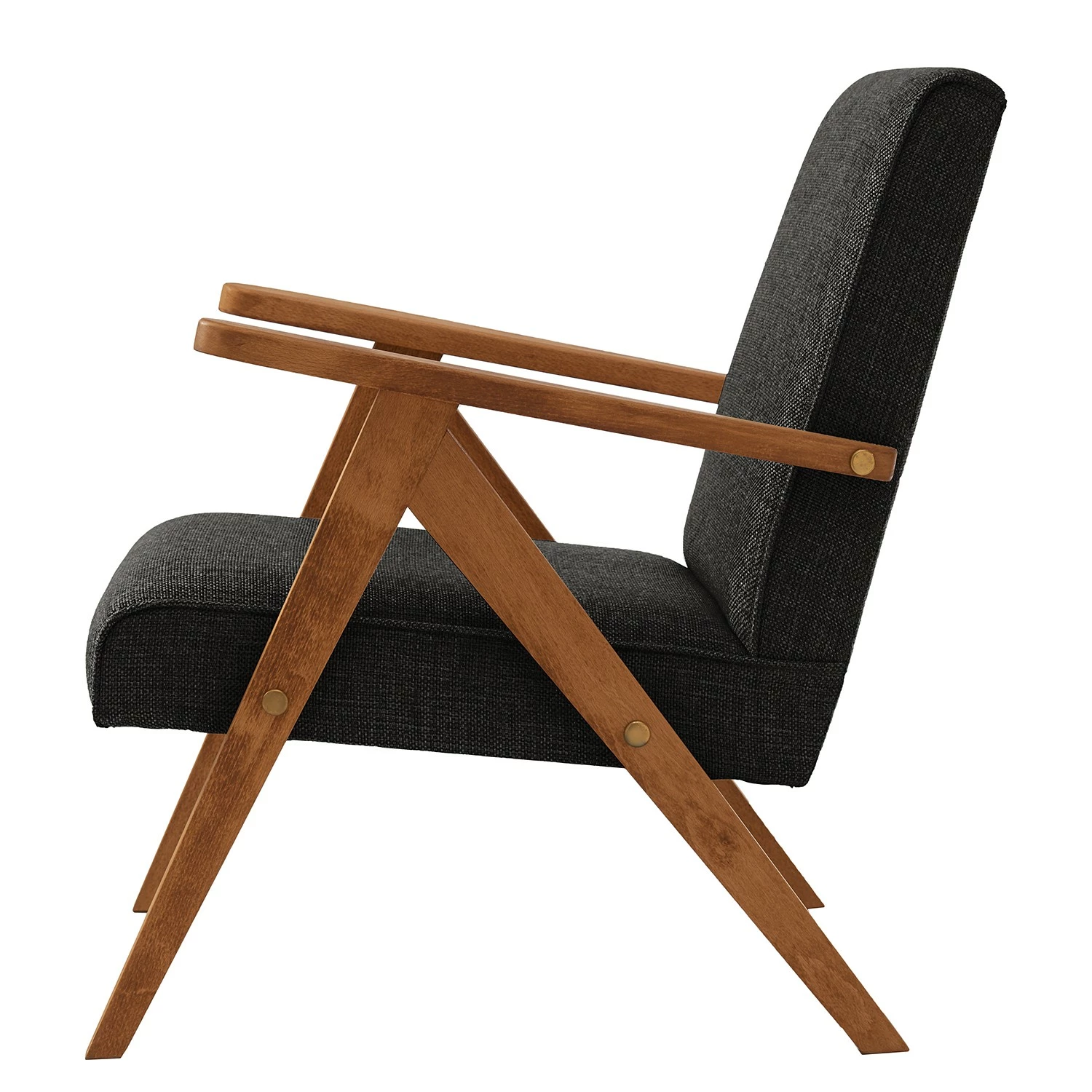 Studio Copenhagen Fauteuil Auklet - Tissu - Tissu Anait: Noir - Hêtre clair 5 Studio Copenhagen Fauteuil Auklet - Tissu - Tissu Anait: Noir - Hêtre clair – Image 3