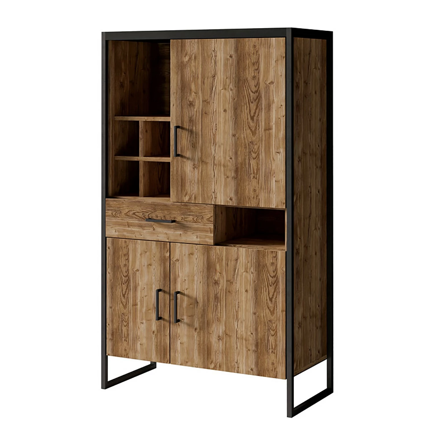 Red Living Étagère Turriers II - Imitation épicéa / Noir mat 3 Red Living Étagère Turriers II - Imitation épicéa / Noir mat