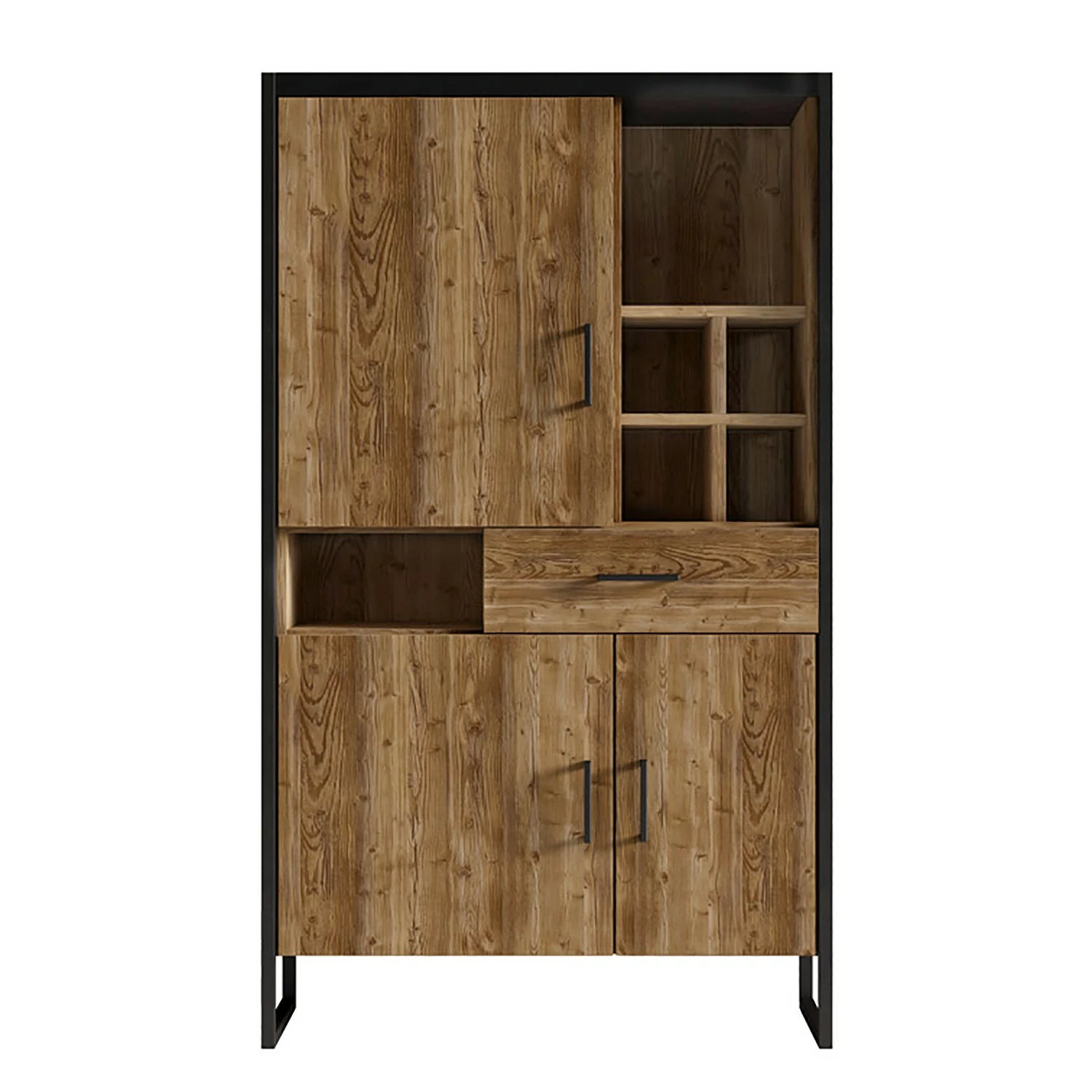 Red Living Étagère Turriers II - Imitation épicéa / Noir mat 7 Red Living Étagère Turriers II - Imitation épicéa / Noir mat – Image 5