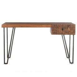 Wolf-Möbel Bureau Bubry - Acacia massif / Fer - Acacia / Anthracite -loftscape Boutique 1000246833 220330 030 DETAILS P000000001000246833