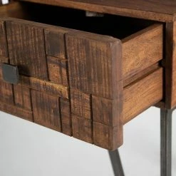 Wolf-Möbel Bureau Bubry - Acacia massif / Fer - Acacia / Anthracite -loftscape Boutique 1000246833 220330 034 DETAILS P000000001000246833