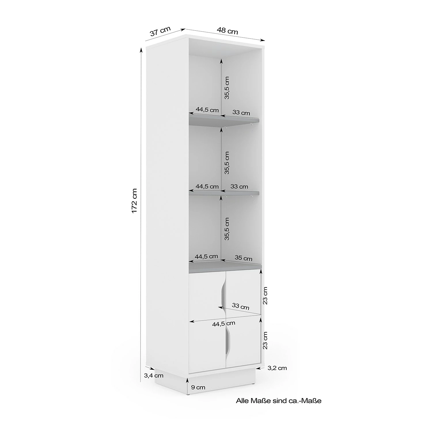 Furnitive Étagère Paroy - Blanc / Gris 7 Furnitive Étagère Paroy - Blanc / Gris – Image 5