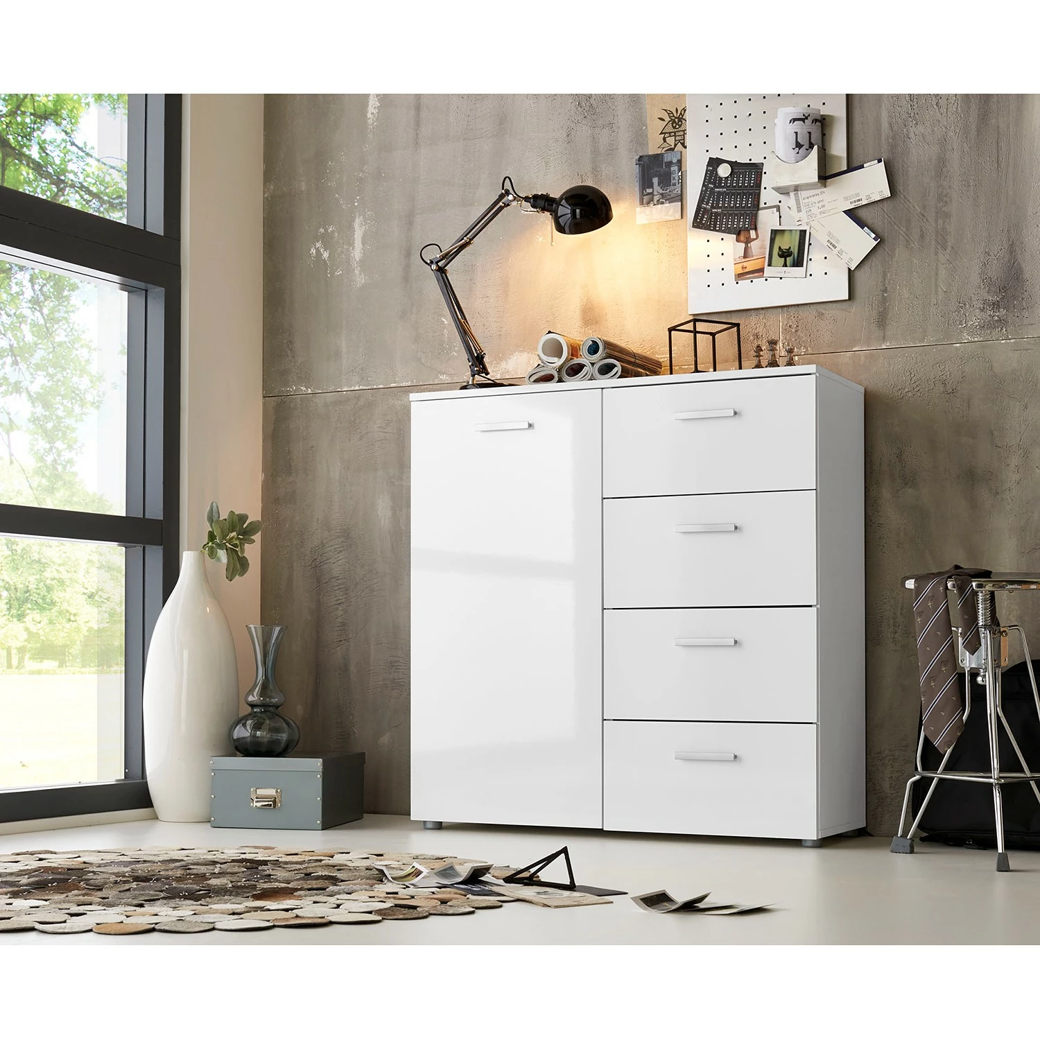Loftscape Buffet Moustier I - Blanc brillant 7 Loftscape Buffet Moustier I - Blanc brillant – Image 5