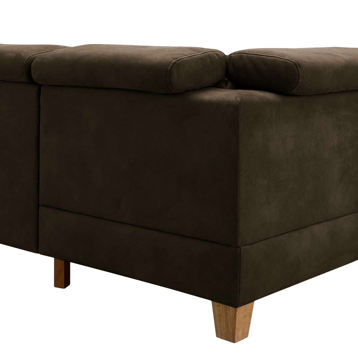 Loftscape Canapé d’angle Vignols - Microfibre - Microfibre Flavie: Marron foncé - Méridienne longue à gauche (vue de face) - Avec fonction couchage 13 Loftscape Canapé d’angle Vignols - Microfibre - Microfibre Flavie: Marron foncé - Méridienne longue à gauche (vue de face) - Avec fonction couchage – Image 11