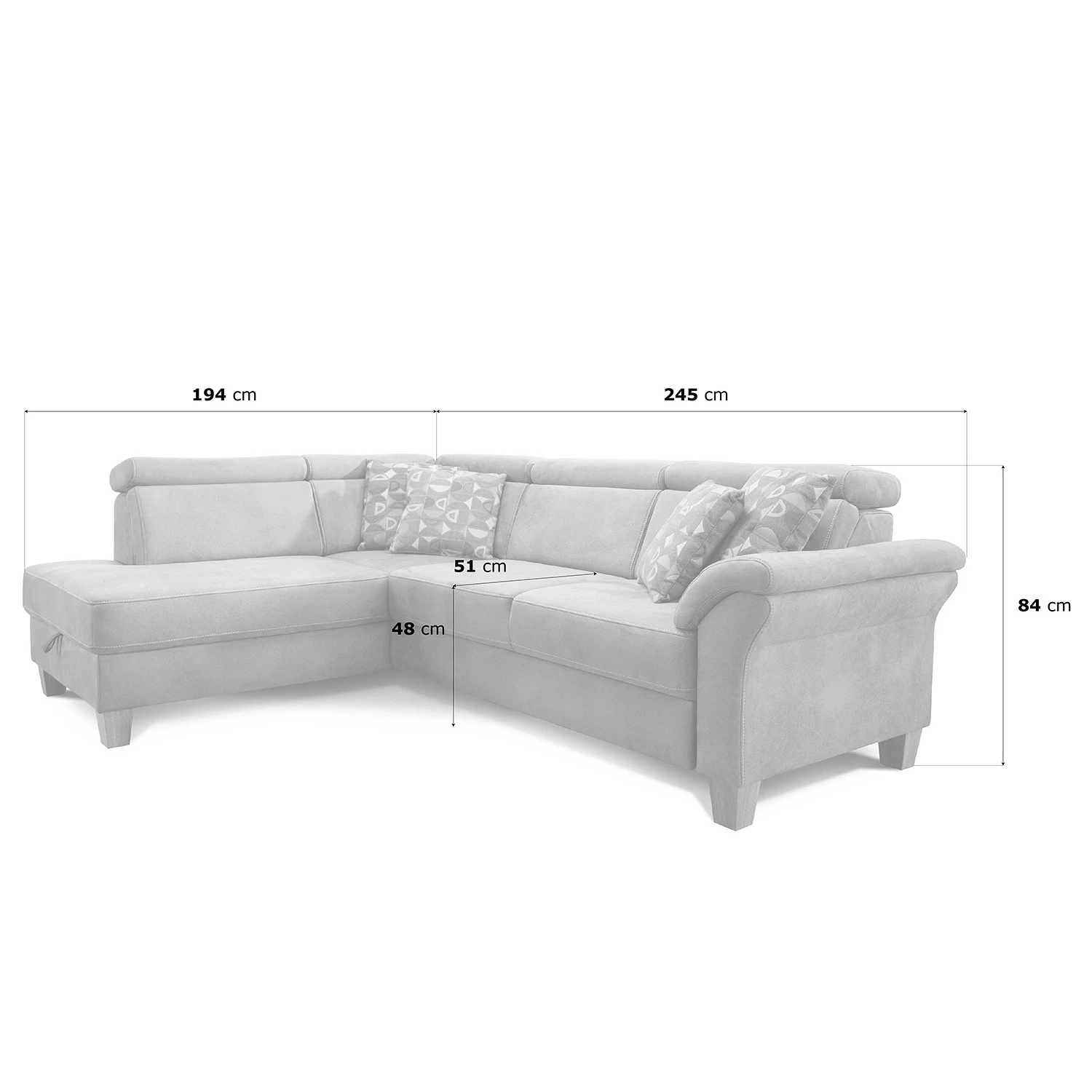 Loftscape Canapé d’angle Vignols - Microfibre - Microfibre Flavie: Marron foncé - Méridienne longue à gauche (vue de face) - Avec fonction couchage 15 Loftscape Canapé d’angle Vignols - Microfibre - Microfibre Flavie: Marron foncé - Méridienne longue à gauche (vue de face) - Avec fonction couchage – Image 13