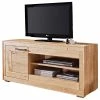 Naturoo Meuble TV Juillan I - Chêne sauvage massif / Métal - Chêne sauvage / Noir