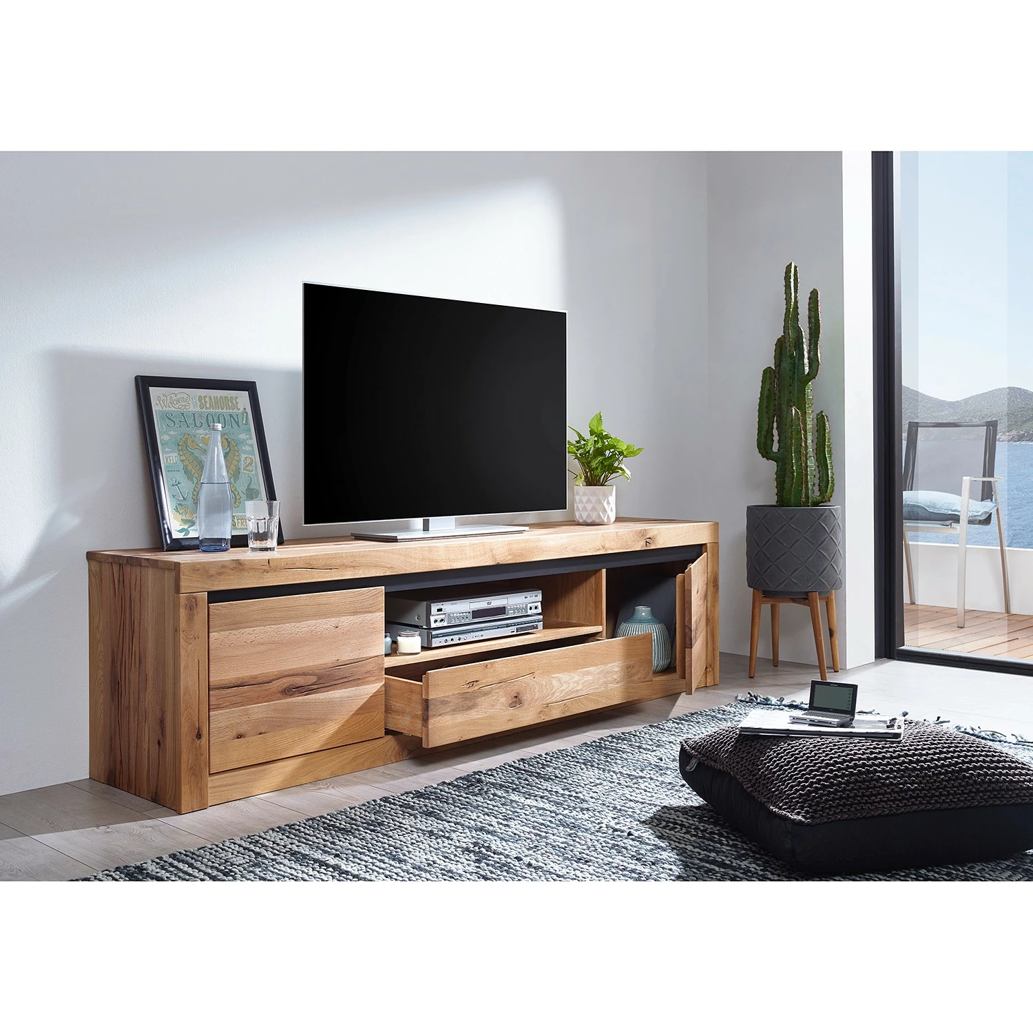 Naturoo Meuble TV Gerville III - Chêne sauvage massif / Métal - Chêne sauvage / Anthracite 5 Naturoo Meuble TV Gerville III - Chêne sauvage massif / Métal - Chêne sauvage / Anthracite – Image 3