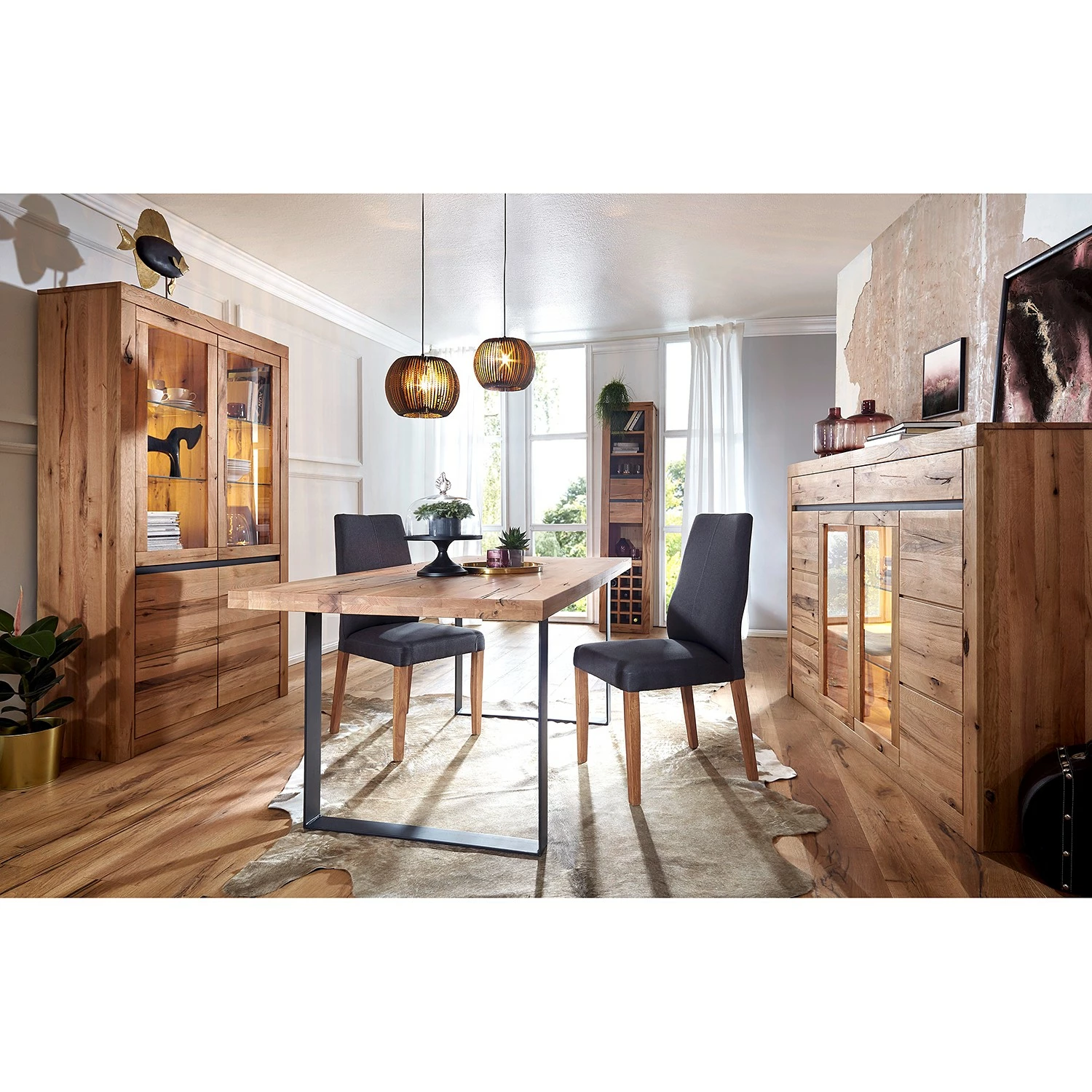 Naturoo Rangement bouteilles Gerville - Chêne sauvage massif / Métal - Chêne sauvage / Anthracite 4 Naturoo Rangement bouteilles Gerville - Chêne sauvage massif / Métal - Chêne sauvage / Anthracite – Image 2