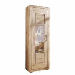 Naturoo Vitrine Juillan - Chêne sauvage massif / Métal - Chêne sauvage / Noir