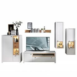 Loftscape Buffet haut Cordelle I - Éclairage inclus - Blanc mat / Hêtre sauvage -loftscape Boutique 1000249572 210302 14405400039 DETAILS P000000001000249572