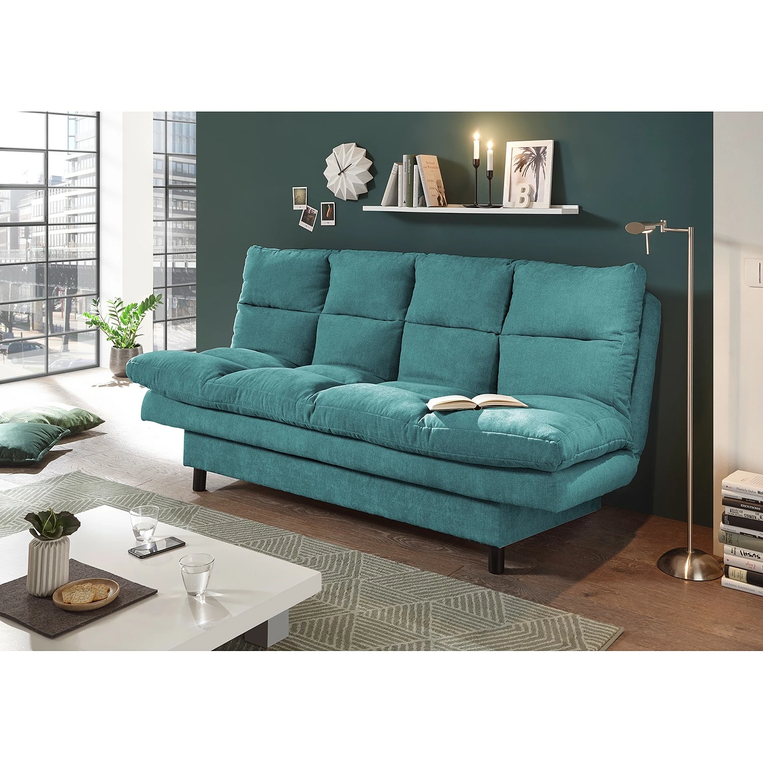 Loftscape Clic-clac Vallenay - Microfibre - Microfibre Ranu: Denim 4 Loftscape Clic-clac Vallenay - Microfibre - Microfibre Ranu: Denim – Image 2