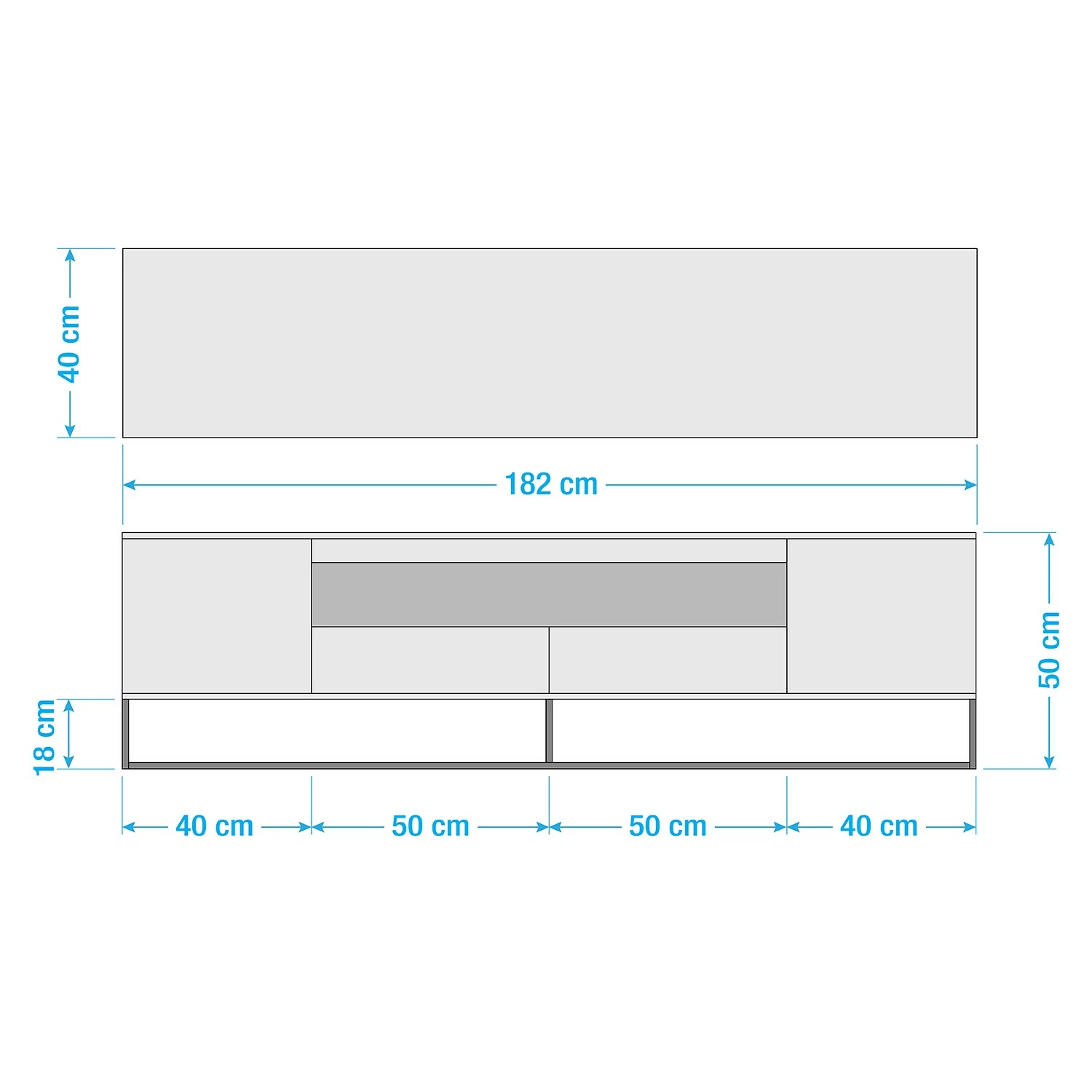 Fredriks Meuble TV Zaddy II - Gris foncé 14 Fredriks Meuble TV Zaddy II - Gris foncé – Image 12