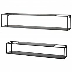 Loftscape Étagères murales Lancieux II - Métal - Noir