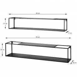 Loftscape Étagères murales Lancieux I - Métal - Noir -loftscape Boutique 1000252694 220209 121521000500 SKETCH DETAILS P000000001000252694 sketch