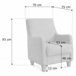 Loftscape Fauteuil Baulon - Tissage à plat - Tissu Ama: Bordeaux -loftscape Boutique 1000253761 210419 14582800292 SKETCH DETAILS P000000001000253761 sketch