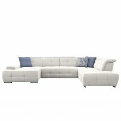 Loftscape Canapé panoramique Beutin - Tissage à plat - Tissu Olea: Argenté - Méridienne longue à droite (vue de face) - Sans fonction couchage -loftscape Boutique 1000253796 210419 15072100582 DETAILS P000000001000253796