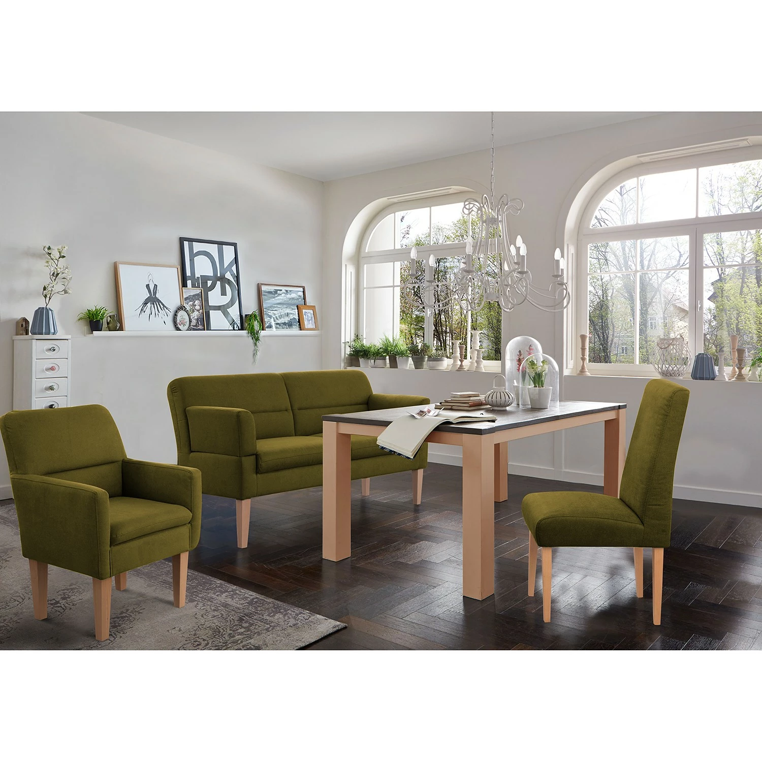 Loftscape Canapé Juillac (2-3 places) - Tissage à plat - Tissu Olea: Vert olive 4 Loftscape Canapé Juillac (2-3 places) - Tissage à plat - Tissu Olea: Vert olive – Image 2