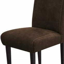 Fredriks Chaise capitonnée Gramont - Microfibre Priya: Marron foncé -loftscape Boutique 1000254036 210413 13372500424 DETAILS P000000001000254036