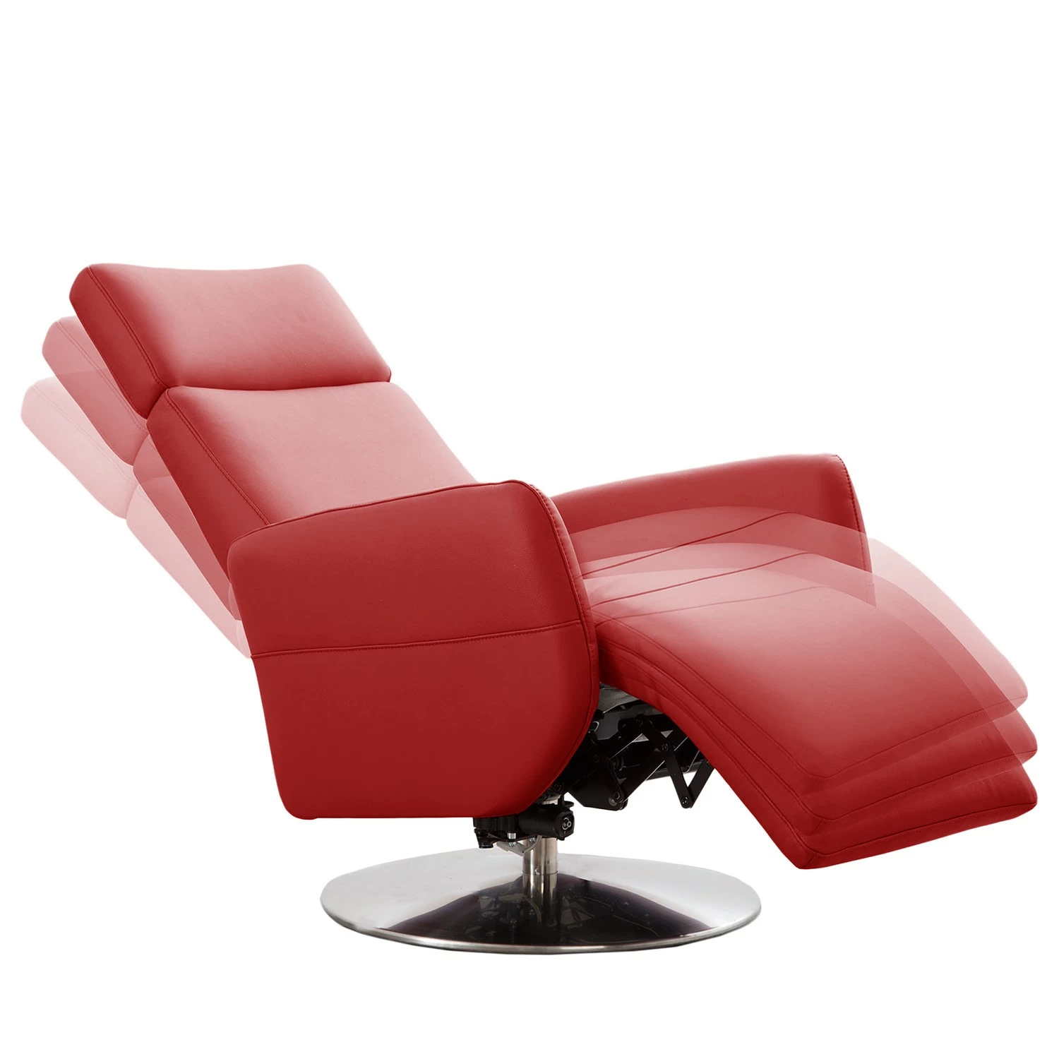 Fredriks Fauteuil relax Bosville - Cuir véritable - Cuir Pua: Rouge - Fonction relaxation - Réglage électrique : 2 moteurs avec batterie 5 Fredriks Fauteuil relax Bosville - Cuir véritable - Cuir Pua: Rouge - Fonction relaxation - Réglage électrique : 2 moteurs avec batterie – Image 3