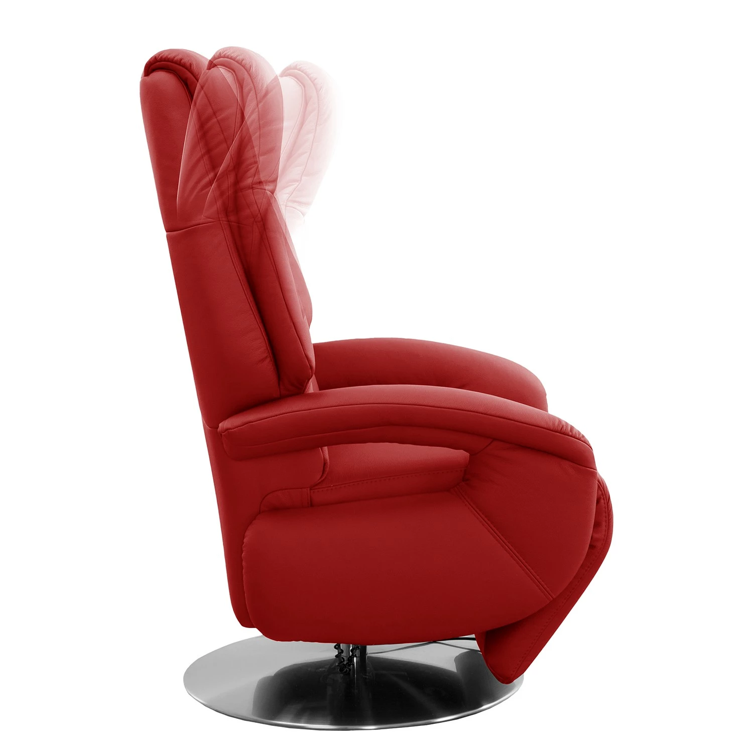 Fredriks Fauteuil relax Givors - Cuir Pua: Rouge - Fonction relaxation - Avec aide au redressement 7 Fredriks Fauteuil relax Givors - Cuir Pua: Rouge - Fonction relaxation - Avec aide au redressement – Image 5