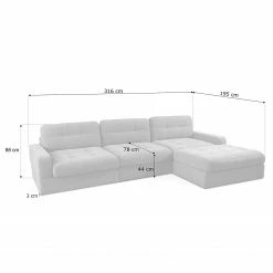 Fredriks Canapé d’angle Montfort - Chenille - Tissu Chenille Alix: Gris - Largeur : 315 cm - Méridienne courte à droite (vue de face) 20 Fredriks Canapé d’angle Montfort - Chenille - Tissu Chenille Alix: Gris - Largeur : 315 cm - Méridienne courte à droite (vue de face) -loftscape Boutique 1000254257 210426 12325201116 SKETCH DETAILS P000000001000254257 sketch