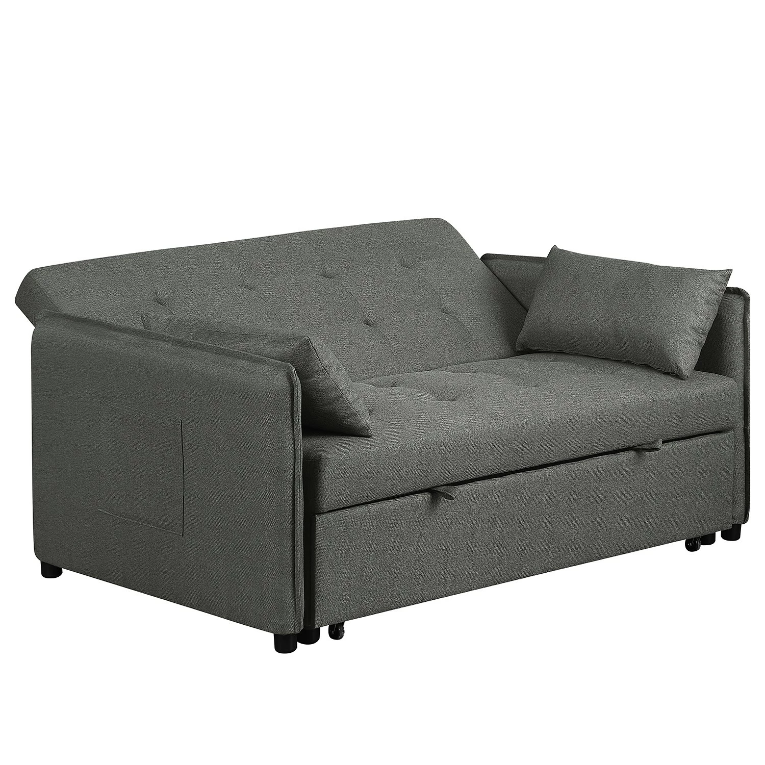 Loftscape Canapé convertible Millery - Tissu - Gris foncé 8 Loftscape Canapé convertible Millery - Tissu - Gris foncé – Image 6