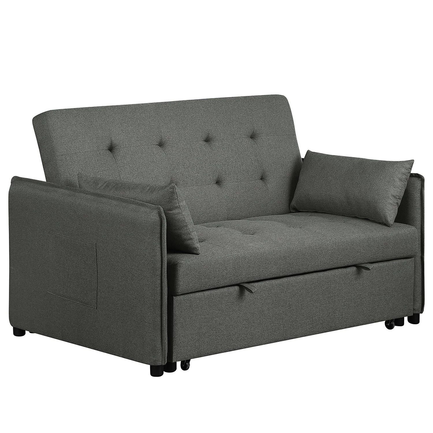 Loftscape Canapé convertible Millery - Tissu - Gris foncé 10 Loftscape Canapé convertible Millery - Tissu - Gris foncé – Image 8